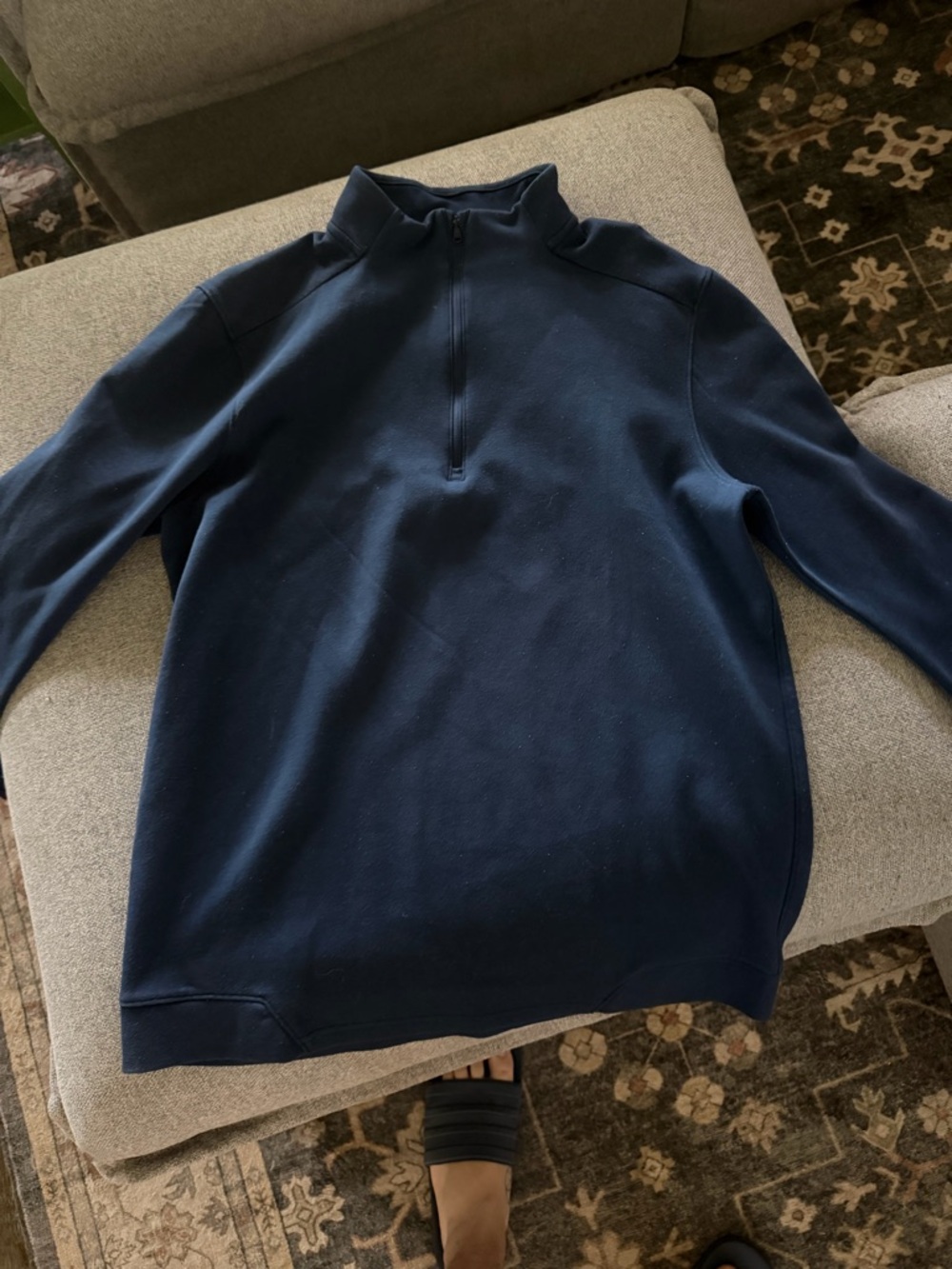 Men's Navy Under Armour Golf Quarter-Zip Sweater